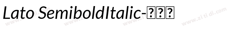 Lato SemiboldItalic字体转换
